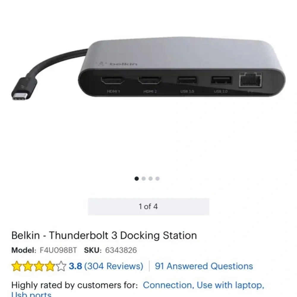 Belkin Thunderbolt 3 mini dock